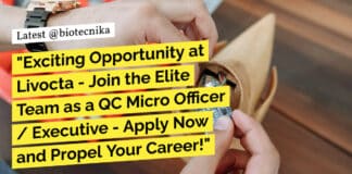 "Exciting Opportunity at Livocta - Join the Elite Team as a QC Micro Officer / Executive - Apply Now and Propel Your Career!"