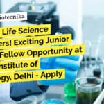 NII Delhi Job Recruitment - MSc Life Sciences Apply