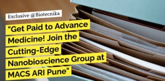 MACS ARI Pune Research Job Opening For MSc, MTech Biotechnology