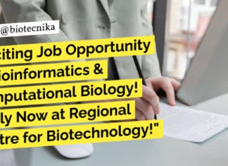 "Exciting Job Opportunity in Bioinformatics & Computational Biology! Apply Now at Regional Centre for Biotechnology!"