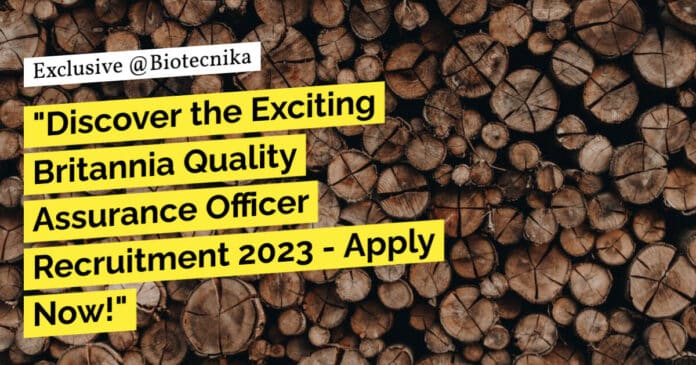 Britannia Food Tech Job