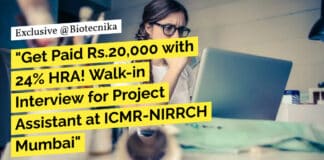 "Get Paid Rs.20,000 with 24% HRA! Walk-in Interview for Project Assistant at ICMR-NIRRCH Mumbai"