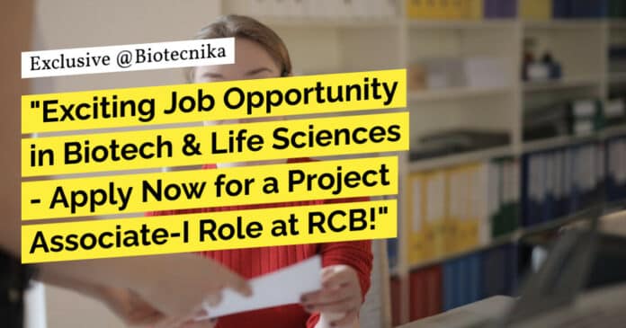MSc Biotech Jobs India - MSc Life Sciences Job RCB