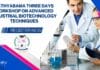 Sathyabama Three Days Workshop On Advanced Industrial Biotechnology Techniques Sathyabama Three Days Workshop On Industrial Biotechnology Techniques
