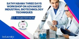 Sathyabama Three Days Workshop On Industrial Biotechnology Techniques