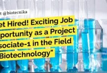 Get Hired! Exciting Job Opportunity as a Project Associate-1 in the Field of Biotechnology "Get Hired! Exciting Job Opportunity as a Project Associate-1 in the Field of Biotechnology"