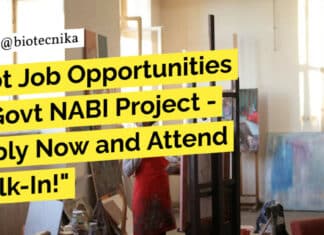 Govt NABI Project Job Openings Recruitment - Attend Walk-In