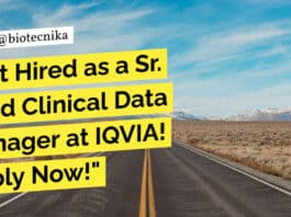 "Get Hired as a Sr. Lead Clinical Data Manager at IQVIA! Apply Now!"