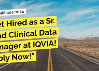 "Get Hired as a Sr. Lead Clinical Data Manager at IQVIA! Apply Now!"