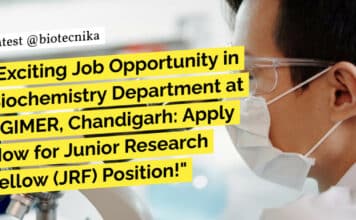 PGIMER JRF Job Opening - Applications Invited