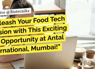 BSc Food Tech Job Recruitment at Antal International, Apply Online