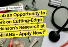 Grab an Opportunity to Work on Cutting-Edge Parkinson’s Research at NIMHANS – Apply Now! NIMHANS Research Recruitment For MSc, MTech Life Sciences - Apply Now!