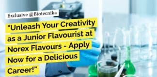 "Unleash Your Creativity as a Junior Flavourist at Norex Flavours - Apply Now for a Delicious Career!"