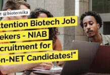 Attention Biotech Job Seekers – NIAB Recruitment for Non-NET Candidates! NIAB Biotech Project Opening - MSc Life Sciences Attend Walk-In