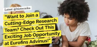 "Want to Join a Cutting-Edge Research Team? Check Out This Exciting Job Opportunity at Eurofins Advinus!"