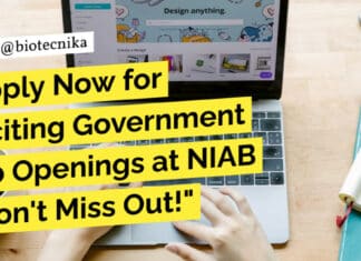 Govt NIAB Project Jobs - Apply Online Now!