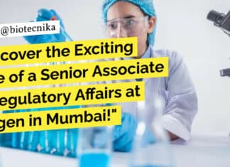 "Discover the Exciting Role of a Senior Associate in Regulatory Affairs at Amgen in Mumbai!"