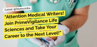 "Attention Medical Writers! Join PrimeVigilance Life Sciences and Take Your Career to the Next Level!"