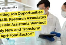 Exciting Job Opportunities at NABI: Research Associates and Field Assistants Wanted! Apply Now and Transform the Agri-Food Sector! NABI Research Positions Life Sciences - PhD Apply