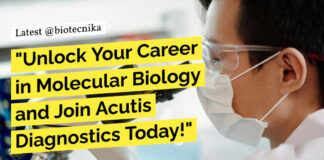 Molecular Biologist Jobs India - Acutis Diagnostics Hiring