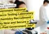 "Government National Tobacco Testing Laboratory Biochemistry Recruitment - Apply Now and Secure a Well-Paid Government Job!"