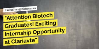 Biotechnology Internships at Noida - Apply Online at Clariavte