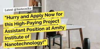 Project Assistant at Amity Institute of Nanotechnology