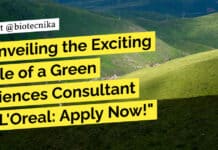 Unveiling the Exciting Role of a Green Sciences Consultant at L’Oreal: Apply Now! "Unveiling the Exciting Role of a Green Sciences Consultant at L'Oreal: Apply Now!"
