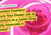 Attention Freshers! Secure Your Dream Job at Accenture as a Junior Drug Safety Associate "Attention Freshers! Secure Your Dream Job at Accenture as a Junior Drug Safety Associate in Chennai"