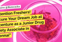 Attention Freshers! Secure Your Dream Job at Accenture as a Junior Drug Safety Associate "Attention Freshers! Secure Your Dream Job at Accenture as a Junior Drug Safety Associate in Chennai"