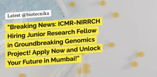 ICMR-NIRRCH JRF Recruitment