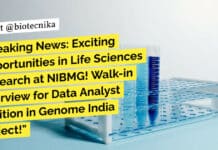 Breaking News: Exciting Opportunities in Life Sciences Research at NIBMG! Walk-in interview for Data Analyst position in Genome India Project! "Breaking News: Exciting Opportunities in Life Sciences Research at NIBMG! Walk-in interview for Data Analyst position in Genome India Project!"