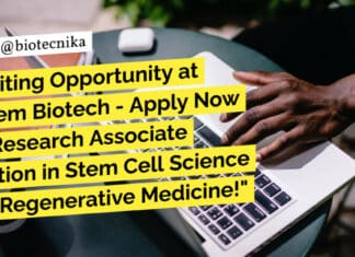 inStem Biotech Biochem Research Associate Recruitment - Apply Online