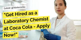 Laboratory Chemist For Food Science Candidates at Coca Cola Recruitment - Apply Now!