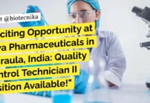 Exciting Opportunity at Teva Pharmaceuticals in Gajraula, India: Quality Control Technician II Position Available! MSc Microbiology QC Teva Pharmaceuticals - Apply Online