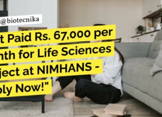 NIMHANS Job High Pay of Rs. 67,000 pm For Life Sciences Project Recruitment - Apply Online Now!