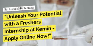 "Unleash Your Potential with a Freshers Internship at Kemin - Apply Online Now!"