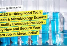 DIAGEO is Hiring Food Tech, Biotech & Microbiology Experts for Quality Executive Position – Apply Now and Secure Your Dream Job in Alwar, India! "DIAGEO is Hiring Food Tech, Biotech & Microbiology Experts for Quality Executive Position - Apply Now and Secure Your Dream Job in Alwar, India!"