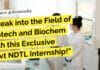 Govt NDTL Internship 2023 - Biotech, Biochem, Biosciences Apply
