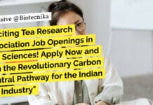 Exciting Tea Research Association Job Openings in Life Sciences! Apply Now and Join the Revolutionary Carbon Neutral Pathway for the Indian Tea Industry "Exciting Tea Research Association Job Openings in Life Sciences! Apply Now and Join the Revolutionary Carbon Neutral Pathway for the Indian Tea Industry"