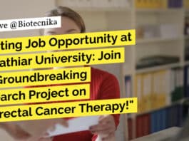 "Exciting Job Opportunity at Bharathiar University: Join the Groundbreaking Research Project on Colorectal Cancer Therapy!"