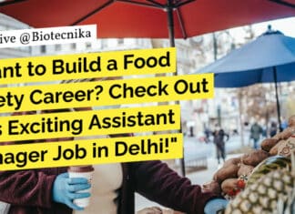 "Want to Build a Food Safety Career? Check Out This Exciting Assistant Manager Job in Delhi!"