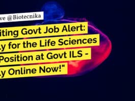 "Exciting Govt Job Alert: Apply for the Life Sciences JRF Position at Govt ILS - Apply Online Now!"