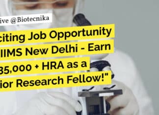 "Exciting Job Opportunity at AIIMS New Delhi - Earn Rs. 35,000 + HRA as a Senior Research Fellow!"
