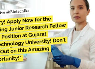 Gujarat Biotechnology University Vacancies - JRF Recruitment