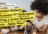 Attention Biotech Enthusiasts! IIT Hyderabad is Hiring a Junior Research Fellow – Apply Now! "Attention Biotech Enthusiasts! IIT Hyderabad is Hiring a Junior Research Fellow - Apply Now!"