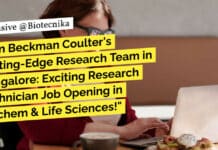 Join Beckman Coulter’s Cutting-Edge Research Team in Bangalore: Exciting Research Technician Job Opening in Biochem & Life Sciences! "Join Beckman Coulter's Cutting-Edge Research Team in Bangalore: Exciting Research Technician Job Opening in Biochem & Life Sciences!"