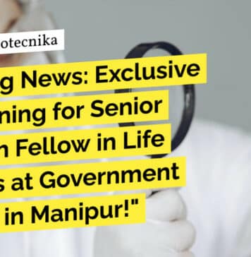 "Breaking News: Exclusive Job Opening for Senior Research Fellow in Life Sciences at Government Institute in Manipur!"
