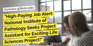 "High-Paying Job Alert: National Institute of Pathology Seeks Project Assistant for Exciting Life Sciences Project!"