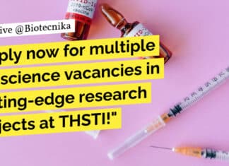 "Apply now for multiple life science vacancies in cutting-edge research projects at THSTI!"